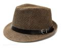 Marrone rotondo cappello uomo con cinturino