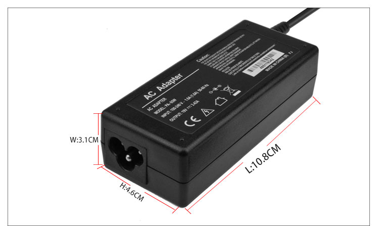 19V 3.42A Acer laptop charger yellow tip