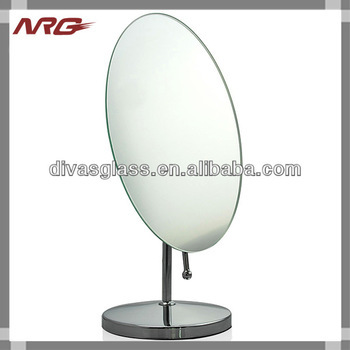 Frameless Oval Vanity Mirror Table Standing