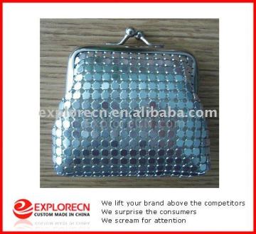 Mesh Metal Aluminium mini handbag coin purse