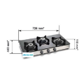 3 Burners Glass Gas Stove