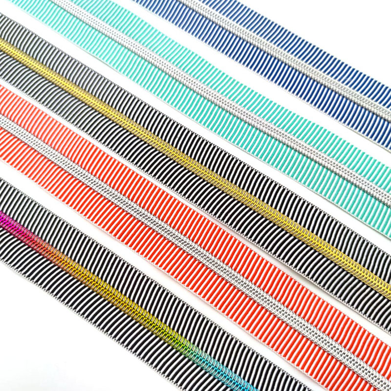 Striped Nylon Zipper