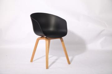 Modern wooden leg dining chair