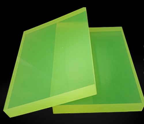 Placa de poliuretano plástico Folha de PU amarelo transparente para corte