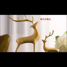 Indoor decorative small brass golden deer statue