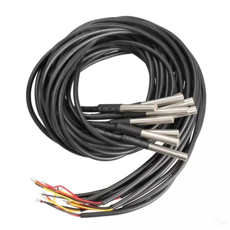 Good Quality cable silicon stainless steel probe waterproof ds18b20 temperature sensor 2m