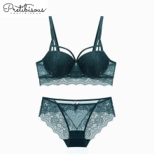 Conjuntos de lingerie transparente de renda sexy para as mulheres