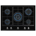 Teak Gas Cooktops Black Glass