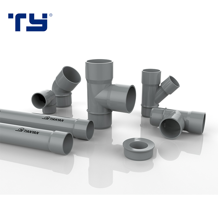 top supplier All sizes available plastic PVC drainage pipe fittings PVC DIN coupling