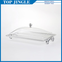 Rectangle Acrylic Unbreakable Dessert Serving Platter With Lid