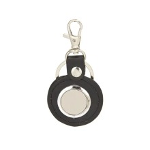 Personalized Mini Leather Keyring - Round Shape Promotional Product