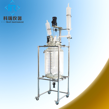 Jacketed Glass Reactor 100L double layer glass reactor