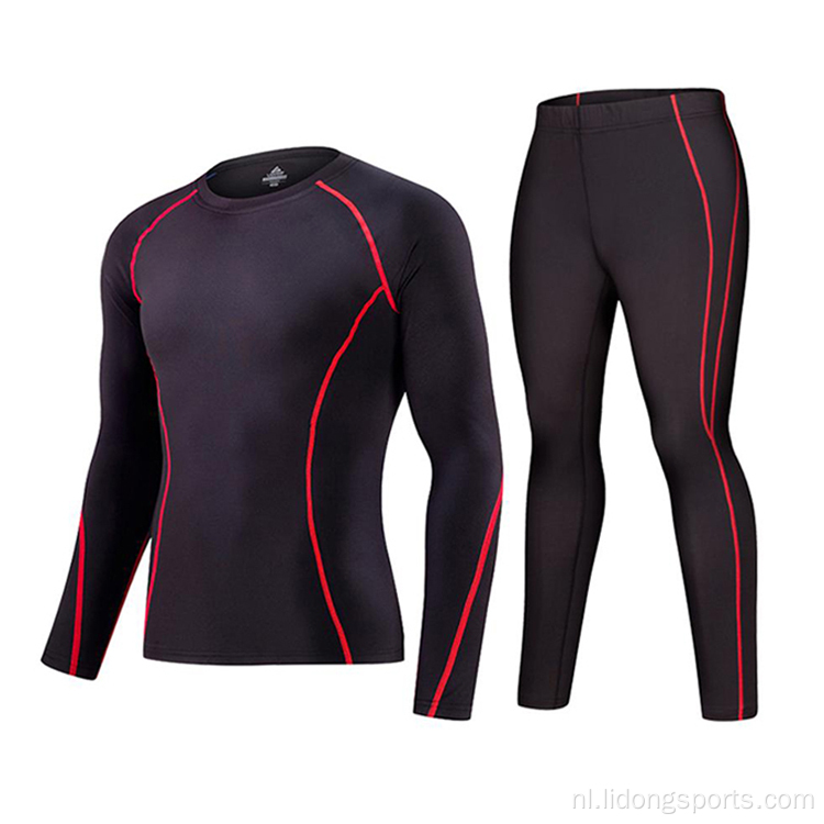 Comfortabele compressie Lange mouw Men Gym Draag sportkleding