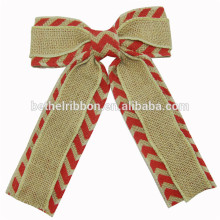 Hemp packaging burlap ribbon flower