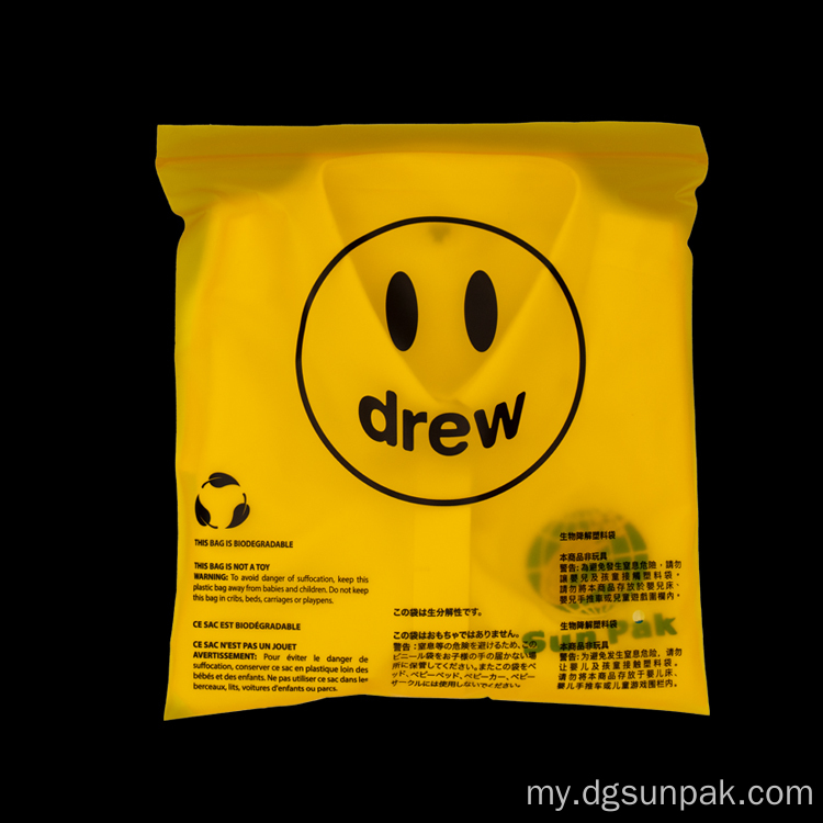 Sachet Self ပလတ်စတစ် Pack Lock Zip အိတ်များ