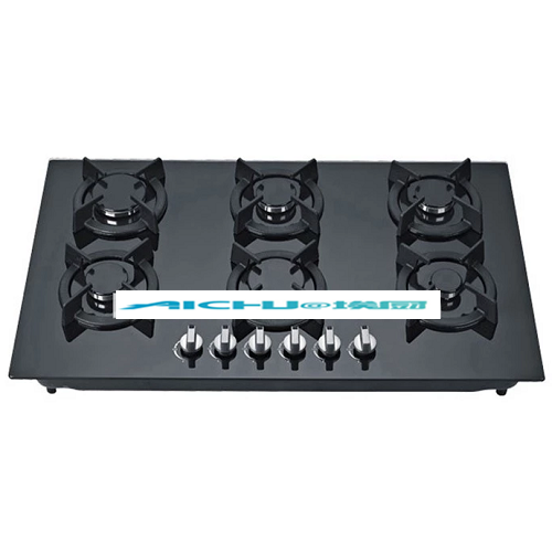 6 bruciatori in vetro temperato Top Selling Gas Cooker