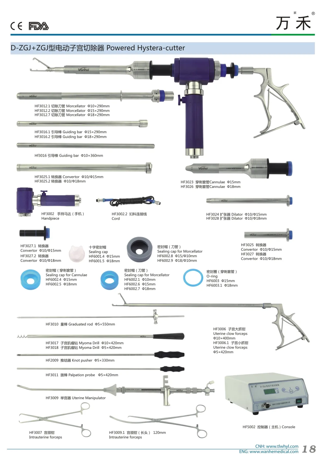 Laparoscopic Morcellator Set Gynecology Morcellator