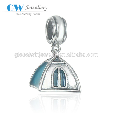 925 Pure Silver Bead Antique Tent Pendant Wholesale Lucky Body Bead
