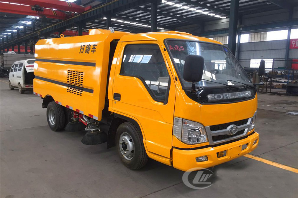 yellow street sweeper truck 1