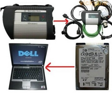 Benz MB Star C4 (2014/05) with Dell D630 Laptop Mercedes Star Diagnosis Tool