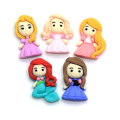 23mm 32mm Kawaii Cartoon Doll Posteriore Piana Principessa Resina Cabochon Per FAI DA TE Fiocco Dei Capelli Decorazione Del Telefono Scrapbooking