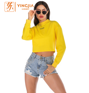 Customized Women's Embroidery Fashion Pullover Sweatshirt