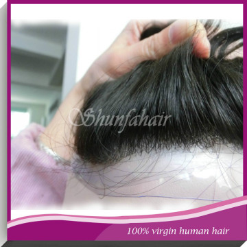 Natural toupee/super thin skin toupee/human hair toupee