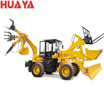 CE ISO Certified HUAYA New Factory 4-5 Ton WZ Series Luxury Backhoe Loader with Cab and Attachments