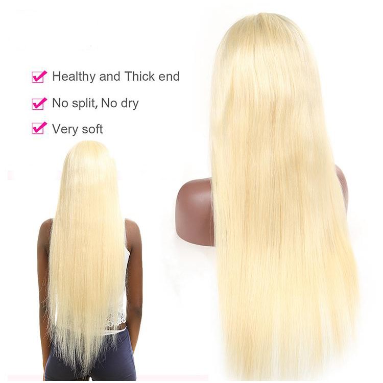 Lsy Platinum Blonde #613 Straight 100% Human Hair Weaving 10''-30''Inches One Bundles Remy Hair Overnight Shipping