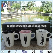 Promotional boss coffee mug gift box, new bone china coffe mug