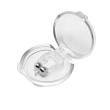 New Magnetic Anti-Snoring Device: A Silicone Nose Clip for Effective Sleep Apnea Relief, Complete with Case