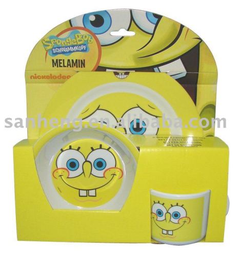 3pcs melamine kids ware set