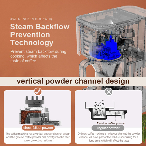 Drip Coffee Machine 10 Cups brew Drip Coffee Maker with Grinder Manufactory