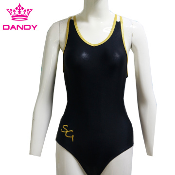 Cheap black sleeveless leotards