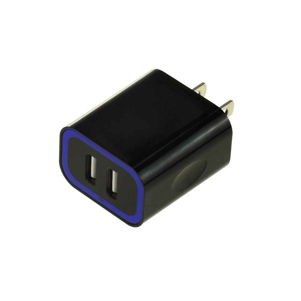 12W USB شاحن الهاتف أسود USB الجدار محول