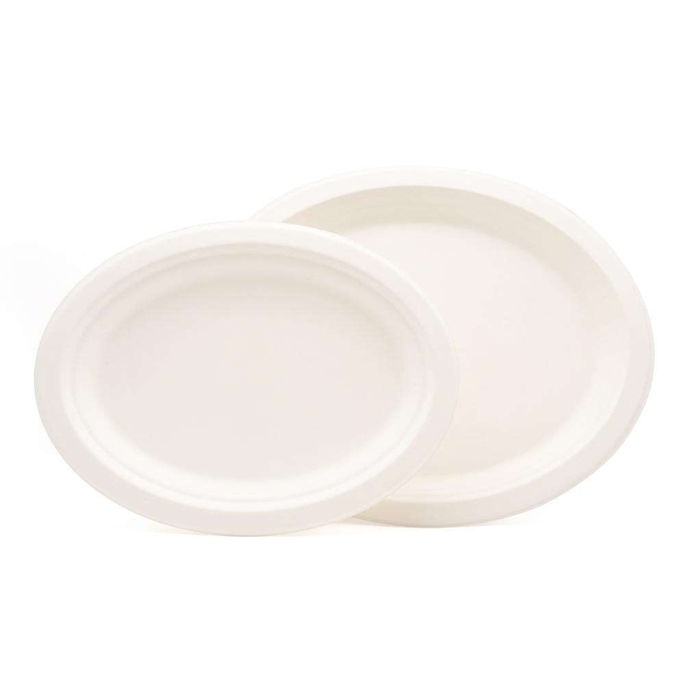 Biodegradable plate restaurant disposable round dishes & plates 6 inch compostable biodegradable plates