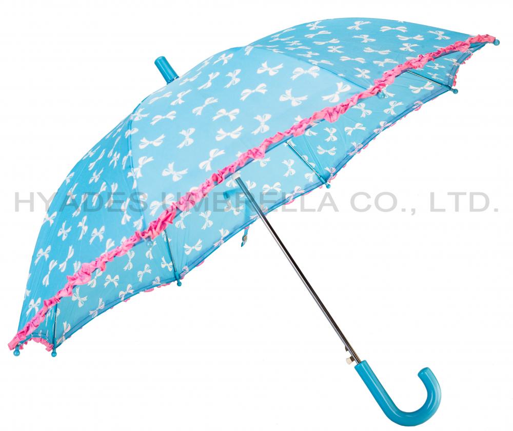 Frill Lace Cute Auto Open Kids Umbrella