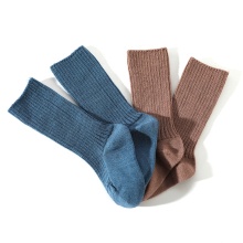 Organic wool kids socks rib