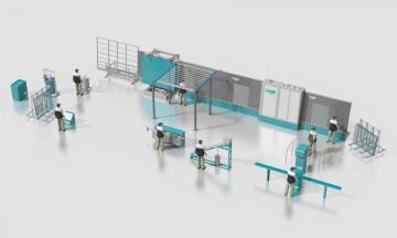 Hollow glass making line making machine