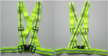 Yellow reflective safety belt