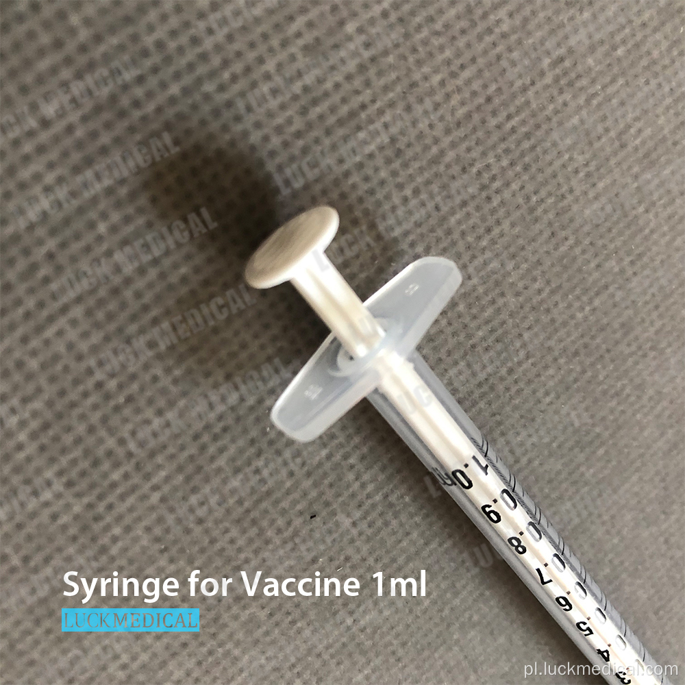 Jednorazowa strzykawka ze szczepionką przeciw wybitnej szczepionki