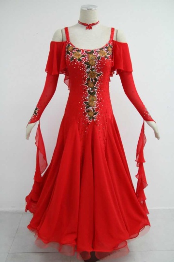 Hand Made Red Ballroom Dresses For Sale