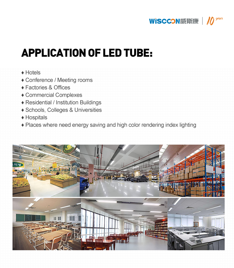 Energy Efficient LED Lighting 18W 24W 160lm/W T8 LED Tubes can replace fluorescent tube