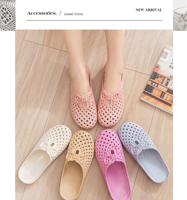 Hot sale solid color non-slip summer hole shoes leisure vacation beach couple shoes or home slippers