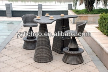 rattan bar table chairs