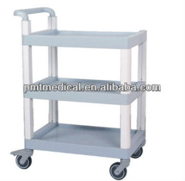 Hospital plastic trolleys on wheels