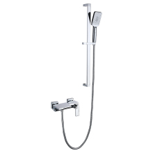 Square Bath Mixer With Adjustable Shower Slider