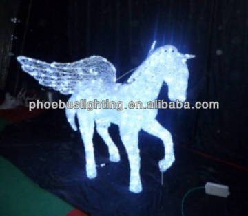 led 3D horse sculpture light acrylic animals