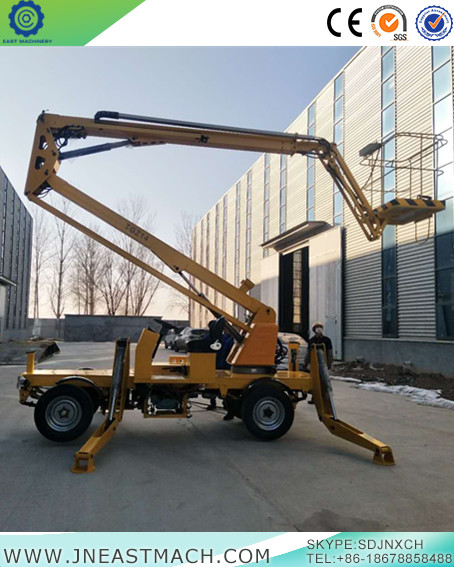 14m Self-propelled Articulating Trailer Boom Lift