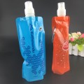 470ml collapsible flat bottom bottle shaped beverage bag